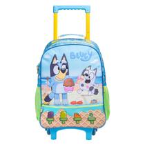 Mochila De Rodinhas Bluey Escolar Infantil Unissex Muffin Cor:Azul Mochila De Rodinhas Bluey Escolar Infantil Unissex Muffin Cor:Azul