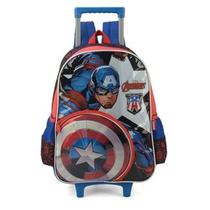 Mochila de Rodinhas c/Alça de Costas Capitao America