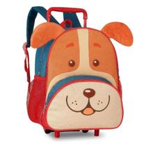 Mochila De Rodinhas Cachorro Vermelho/Azul 15'' Infantil Pets Oficial Dog - Super Resistente - Clio Mochila De Rodinhas Cachorro Vermelho/Azul 15'' Infantil Pets Oficial Dog - Super Resistente - Clio