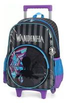 Mochila De Rodinhas Carrinho Infantil Wandinha Addams Preto Mochila De Rodinhas Carrinho Infantil Wandinha Addams Preto