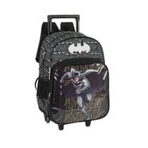 Mochila de Rodinhas Com Alça Batman Preto Original Luxcel Mochila de Rodinhas Com Alça Batman Preto Original Luxcel