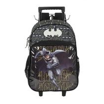Mochila de Rodinhas Com Alça Luxcel Batman Preto