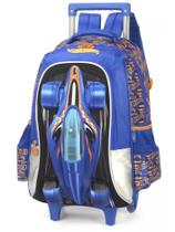 Mochila De Rodinhas Com Alça Luxcel Hot Wheels + Carrinho