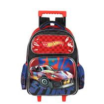 Mochila de Rodinhas Com Alça Luxcel Hot Wheels Stt Vermelho