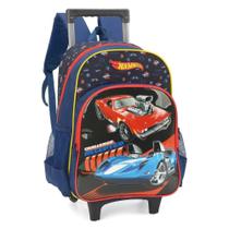 Mochila de Rodinhas Com Alça Luxcel Hotwheels Azul