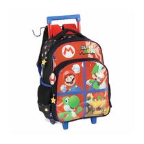 Mochila de Rodinhas Com Alça Luxcel Super Mário Vermelho Mochila de Rodinhas Com Alça Luxcel Super Mário Vermelho