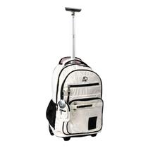 Mochila De Rodinhas Com Chaveiro Alice Palucci Escolar e Passeio Estilo Puffer Diversos Bolsos e Alça Volta Às Aulas Clio