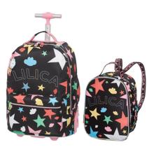 Mochila de rodinhas e lancheira lilica lovit prisma pacific Mochila de rodinhas e lancheira lilica lovit prisma pacific