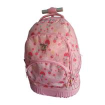 Mochila De Rodinhas Escolar Capricho Rosa Claro Flores Mochila De Rodinhas Escolar Capricho Rosa Claro Flores