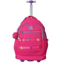 Mochila de Rodinhas Escolar Chaveiro PomPom Rebecca BonBon Mochila de Rodinhas Escolar Chaveiro PomPom Rebecca BonBon