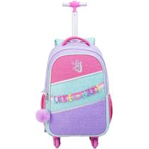 Mochila de Rodinhas Escolar Infantil com Design Colorido Reforçado Alça Telescópica Compartimentos Espaçosos para Cadernos Material Escolar Mochila de Rodinhas Escolar Infantil com Design Colorido Reforçado Alça Telescópica Compartimentos Espaçosos para Cadernos Material Escolar