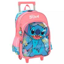 Mochila De Rodinhas Escolar Infantil Disney Stitch Classics - luxcel