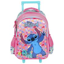 Mochila De Rodinhas Escolar Infantil Disney Stitch Xepa