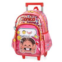 Mochila De Rodinhas Escolar Infantil Mônica Luxo Luxcel