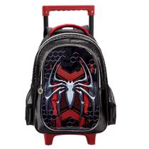 Mochila De Rodinhas Escolar Infantil Spider Silver Aranha