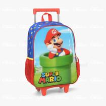 Mochila De Rodinhas Escolar Infantil Super Mario Luxcel