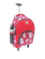 Mochila de Rodinhas Escolar Juvenil Feminina Lhamas