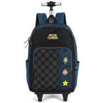 Mochila de Rodinhas Escolar Juvenil Super Mario Bros AZ - Luxcel