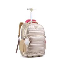 Mochila de Rodinhas Escolar Matelassê Meninas com Ursinho Mochila de Rodinhas Escolar Matelassê Meninas com Ursinho