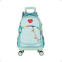 Mochila de Rodinhas Escolar Ursinhos Carinhosos Alça Costas Mochila de Rodinhas Escolar Ursinhos Carinhosos Alça Costas