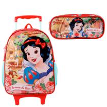 Mochila de Rodinhas + Estojo Simples Branca de Neve X 14'' Ref. 11501 - Xeryus