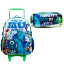 Mochila de Rodinhas + Estojo Simples Monster University X 16'' Ref. 11930 - Xeryus Mochila de Rodinhas + Estojo Simples Monster University X 16'' Ref. 11930 - Xeryus