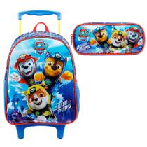 Mochila de Rodinhas + Estojo Simples Patrulha Canina X1 14'' Ref. 11761 - Xeryus