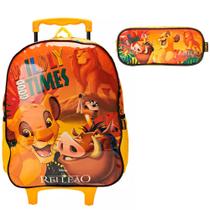 Mochila de Rodinhas + Estojo Simples Rei Leão X 16'' Ref. 13310 - Xeryus Mochila de Rodinhas + Estojo Simples Rei Leão X 16'' Ref. 13310 - Xeryus