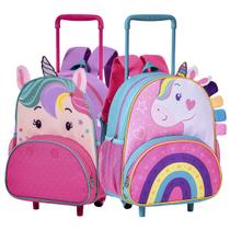 Mochila de Rodinhas Feminino Escolar Unicórnio 13 Clio