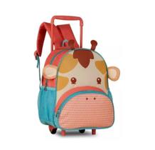 Mochila De Rodinhas Girafa Bichinhos Menina Clio Pets Infantil Para Meninos Com Estampa