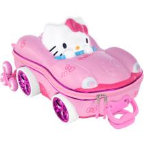 Mochila de Rodinhas Hello Kitty Carro Escolar Infantil 3D