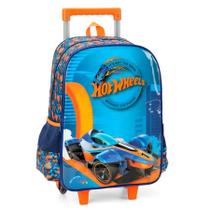 Mochila de Rodinhas Hot Wheels Azul - Luxcel 47x30x18cm Mochila de Rodinhas Hot Wheels Azul - Luxcel 47x30x18cm