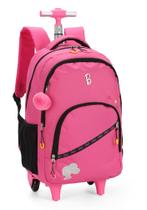 Mochila de Rodinhas Infantil Barbie Pink MC46842BB - Luxcel