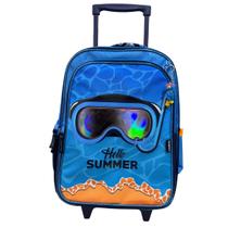 Mochila de Rodinhas Infantil Chenson Hello Summer com Máscar Mochila de Rodinhas Infantil Chenson Hello Summer com Máscar
