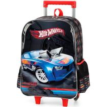 Mochila de Rodinhas Infantil Hot Wheels Preto - Luxcel