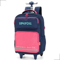 Mochila de Rodinhas Infantil Juvenil Menino Menina Unissex UP4YOU Reforçada Original Bolsa Rodas