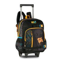 Mochila de Rodinhas Infantil Masculina Skate Estampa 3D - Clio