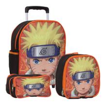 Mochila de Rodinhas Infantil Naruto Uzumaki Juvenil Menino