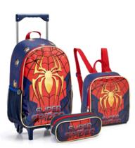 Mochila de Rodinhas Infantil Seanite Aranha 16"