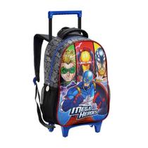 Mochila de Rodinhas Infantil Seanite Mega Heroes 16"