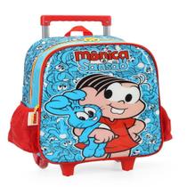Mochila de Rodinhas Infantil Turma da Mônica Azul Ref.IC39712MNAZ Luxcel Mochila de Rodinhas Infantil Turma da Mônica Azul Ref.IC39712MNAZ Luxcel