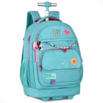 Mochila de Rodinhas Jovem Oficial Rebecca Bonbon 19L Azul