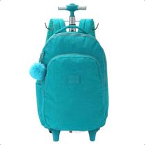 Mochila De Rodinhas Juvenil Crinkle Up4you C/ Pom Pom