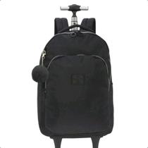 Mochila De Rodinhas Juvenil Crinkle Up4you C/ Pom Pom