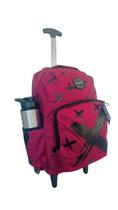 Mochila De rodinhas Juvenil Masculina Escola Faculdade Viagens Resistente Vermelha Mochila De rodinhas Juvenil Masculina Escola Faculdade Viagens Resistente Vermelha