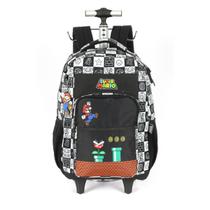 Mochila De Rodinhas Juvenil Super Mario Bros Meninos Escolar