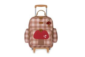Mochila De Rodinhas Kids Cogumelos Caramelo - Masterbag