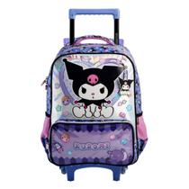 Mochila De Rodinhas Kuromi Passeio Escolar Infantil Meninas Cor:Roxo Mochila De Rodinhas Kuromi Passeio Escolar Infantil Meninas Cor:Roxo