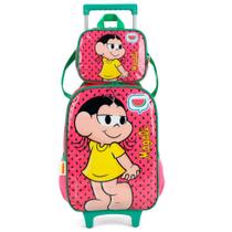 Mochila De Rodinhas + Lancheira Magali Melancia Pink