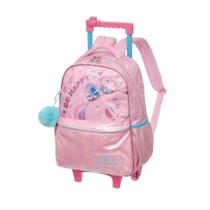 Mochila de Rodinhas Lilica Ripilica Com Alças Charming Rosa - Marisol